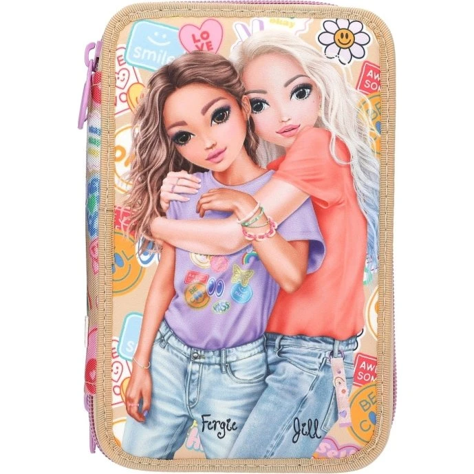 TOPModel Girl Power Trippel Penalhus, Beige (413282)