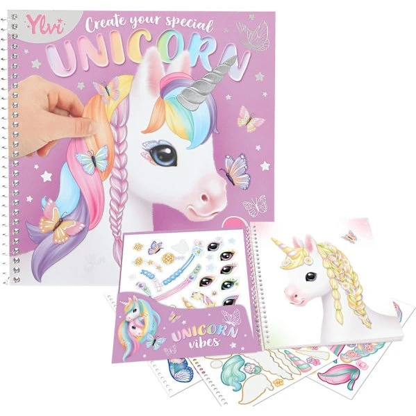 Ylvi Create Your Special Unicorn - Stickerbog med 230 klistermærker