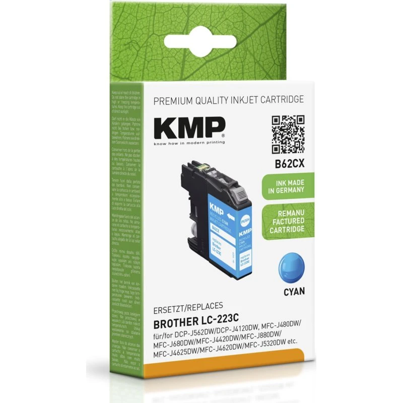 KMP B62CX Cyan 5,9 ml - Kompatibel Blækpatron
