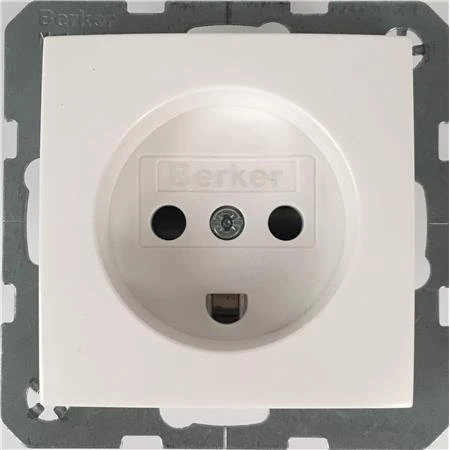 Berker Stikkontakt DK/M-Jord Hvid S./B