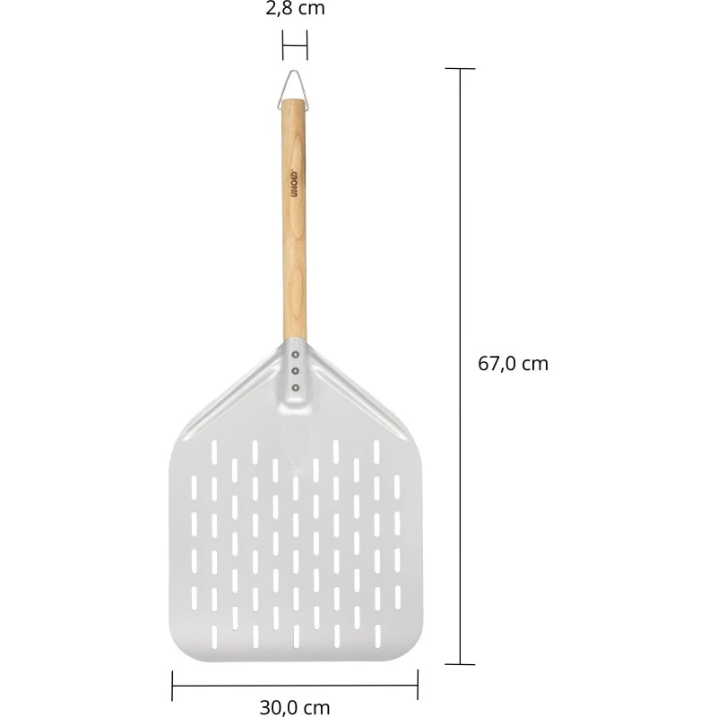 Unold 6881620 Pizza Skovl Aluminium & Træ, Brun/Sølv, 300 mm