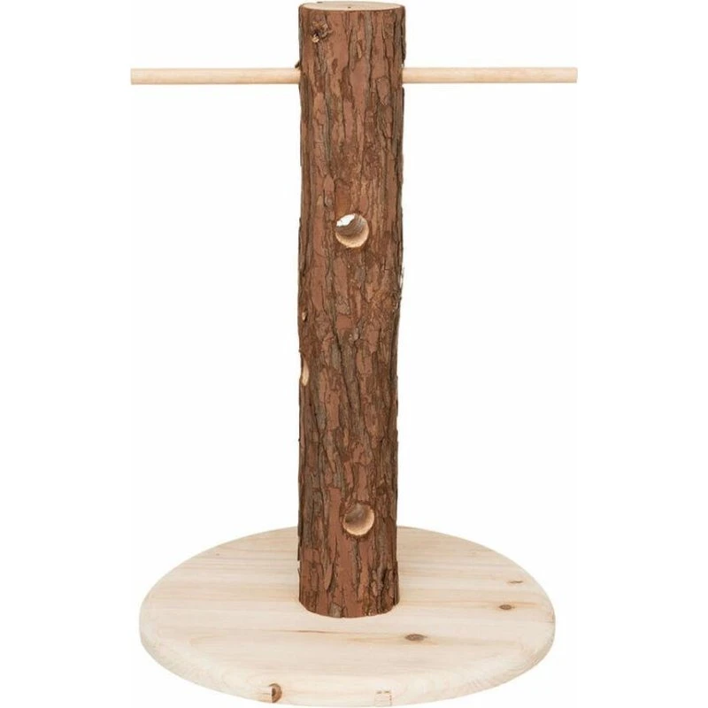 Trixie Foderautomat Træ Ø25×36 cm Brun