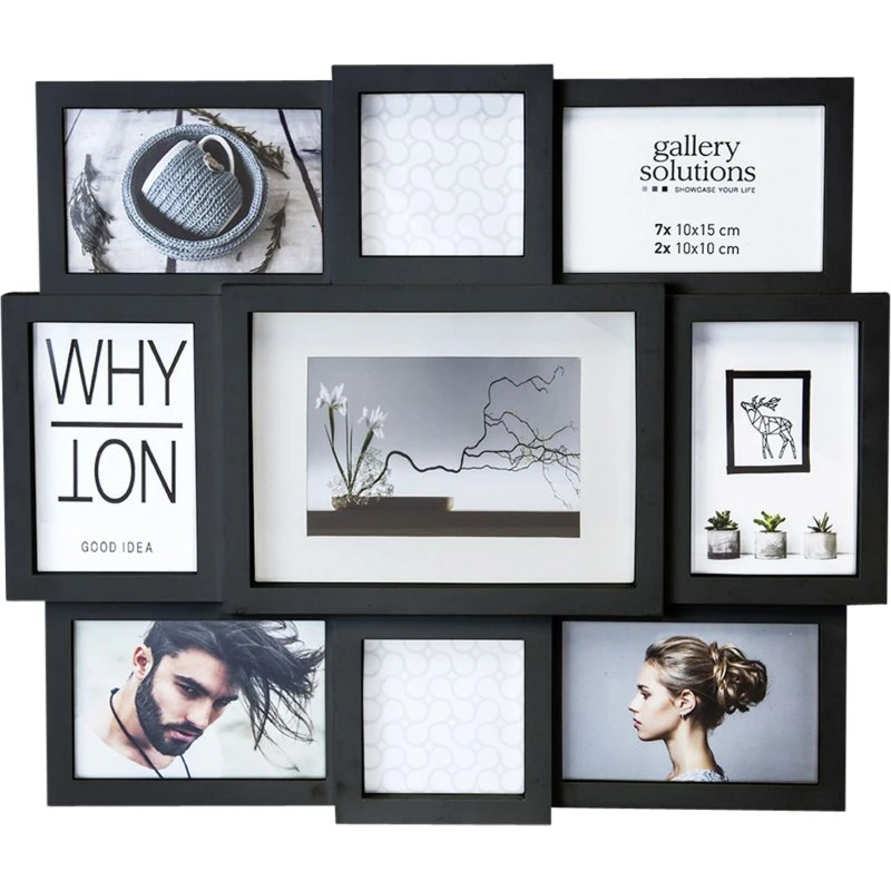Nielsen Design Why Not Collage 8999334, 7x10x15 cm / 2x10x10 cm, Sort Resin