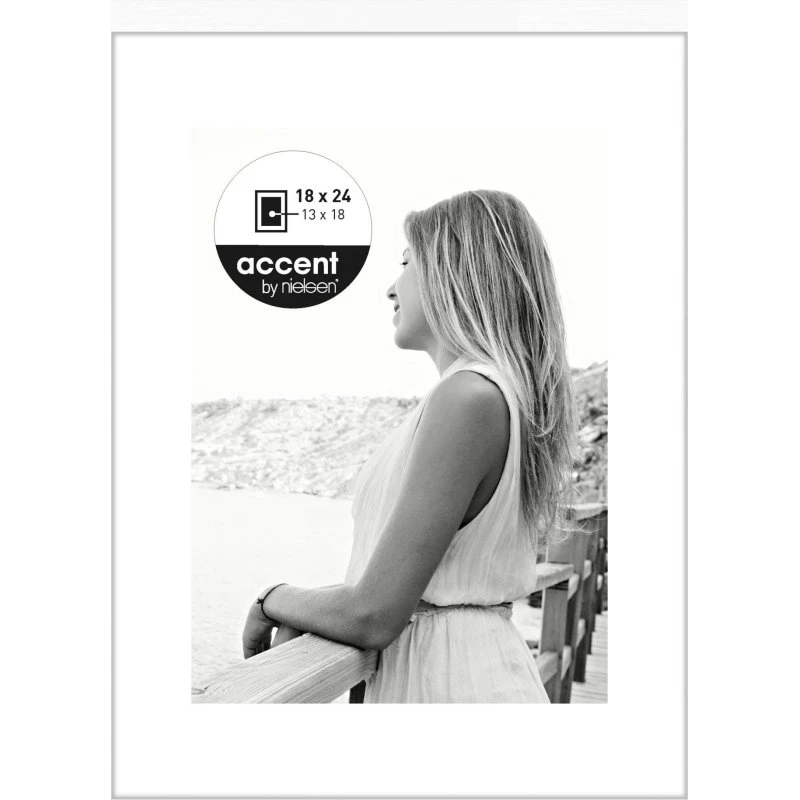 Nielsen Design Aura 1134001 18x24 cm Hvid Træ med Passepartout