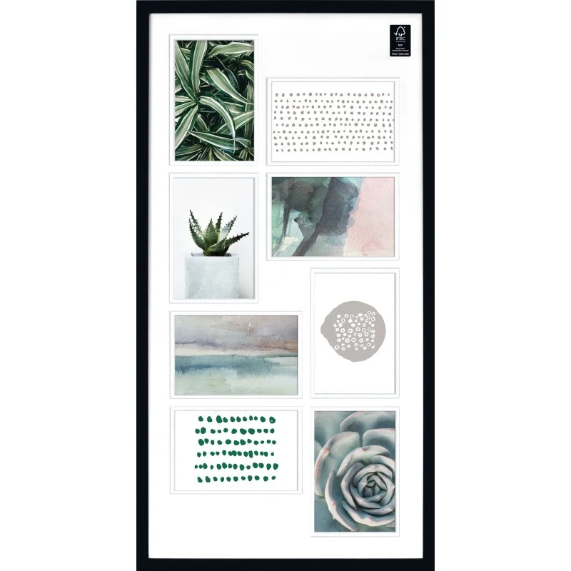 Nielsen Design Collage Fotoramme 8x10x15, Sort, 8 Fotos