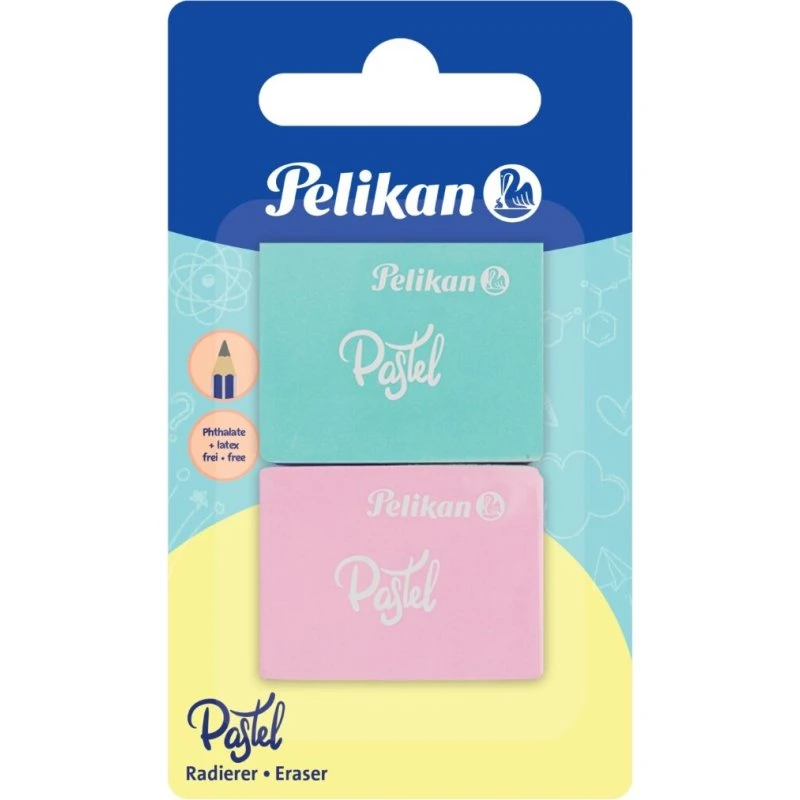 Pelikan Viskelæder Pastel Farver 2 Stk