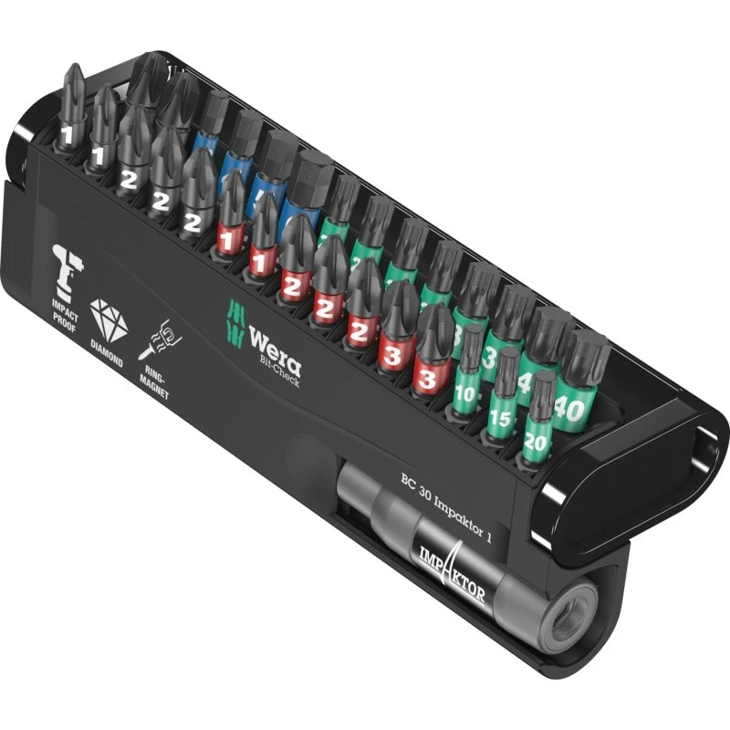 Wera Bit-Check 30 Impaktor 1 – 30 dele med magnetisk holder