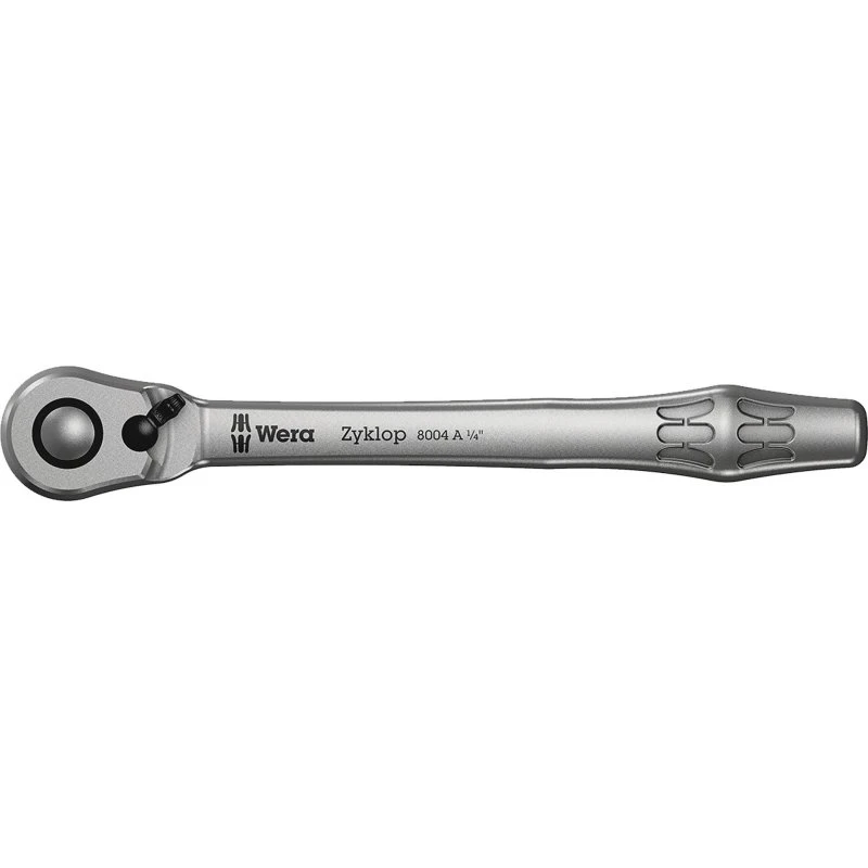 Wera 8004 A Zyklop Topnøgle 1/4" x 141 mm med omskifterknap
