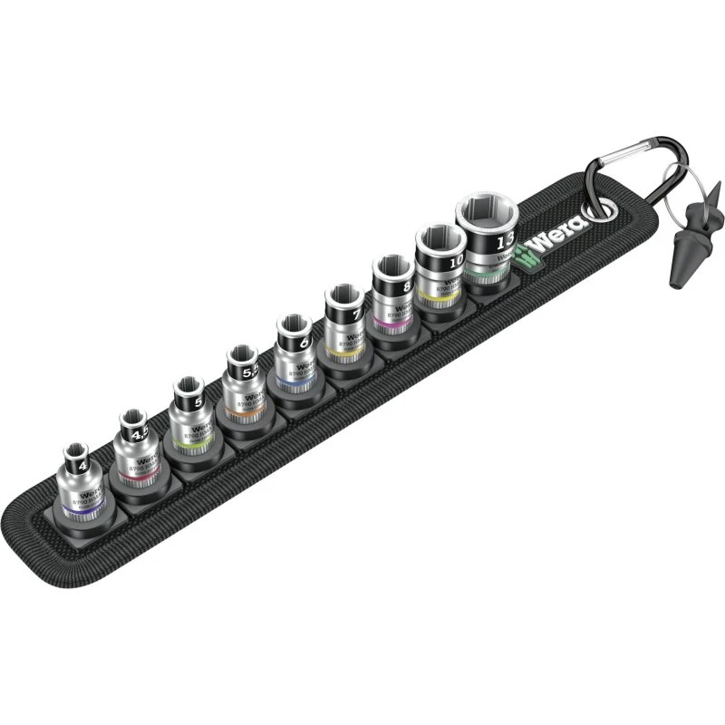 Wera Zyklop Belt 1/4" Topnøglesæt, 10 dele