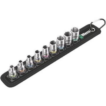Wera Belt 4 Zyklop Topnøgleindsats-sæt, 1/4" (9 dele)