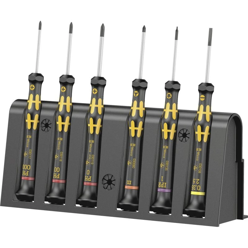 Wera 1550/6 ESD Skruetrækkersæt med Rack – 6 dele