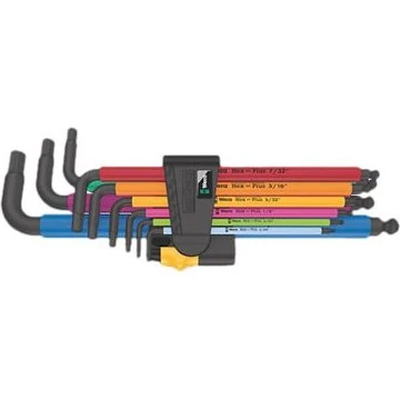 Wera 950/9 Hex-Plus Multicolour Imperial 2 L-nøglesæt 9 dele
