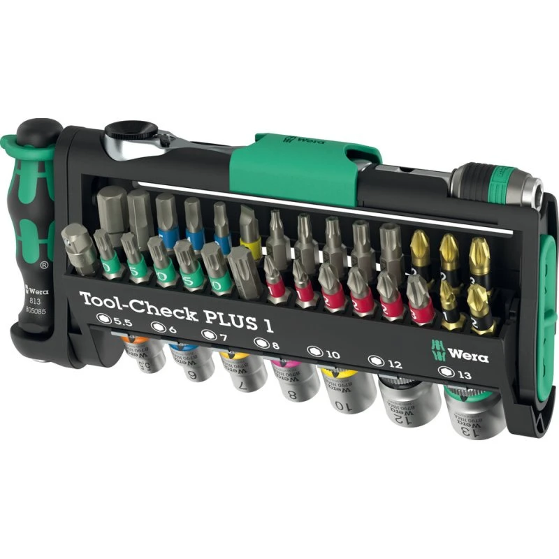 Wera Tool-check plus 1, 28 bits, 1/4" BTZ/BTH