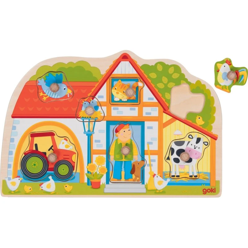 Goki My Farm Træpuzzle 7 Brikker, 12+ Måneder