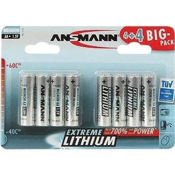 ANSMANN Extreme Lithium AA 8 stk