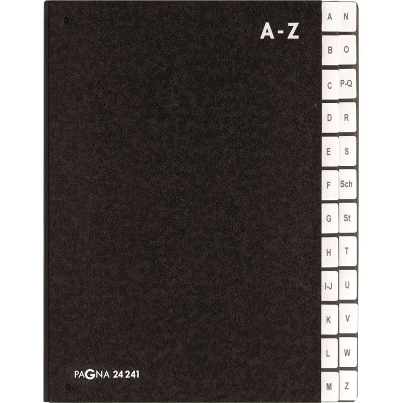 Pagna Sort Klassificeringsmappe 24 rum A4