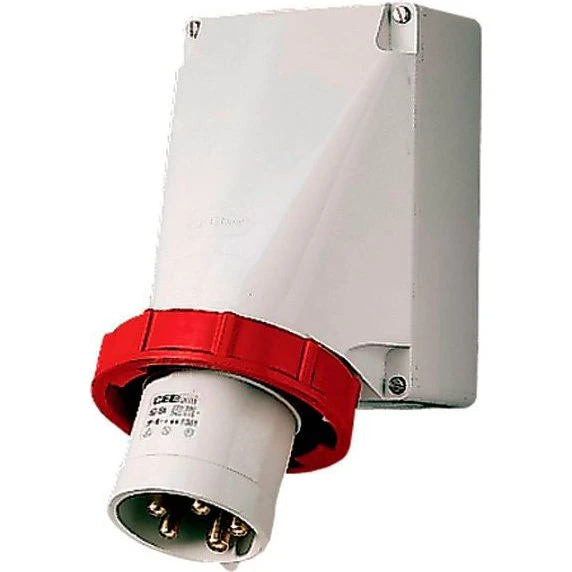 Mennekes CEE Vægindtag 5-pol 125A 400V IP67 Rød
