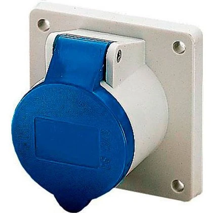 Mennekes CEE Udtag 3P 16A 230V IP44 Blå 75x75mm