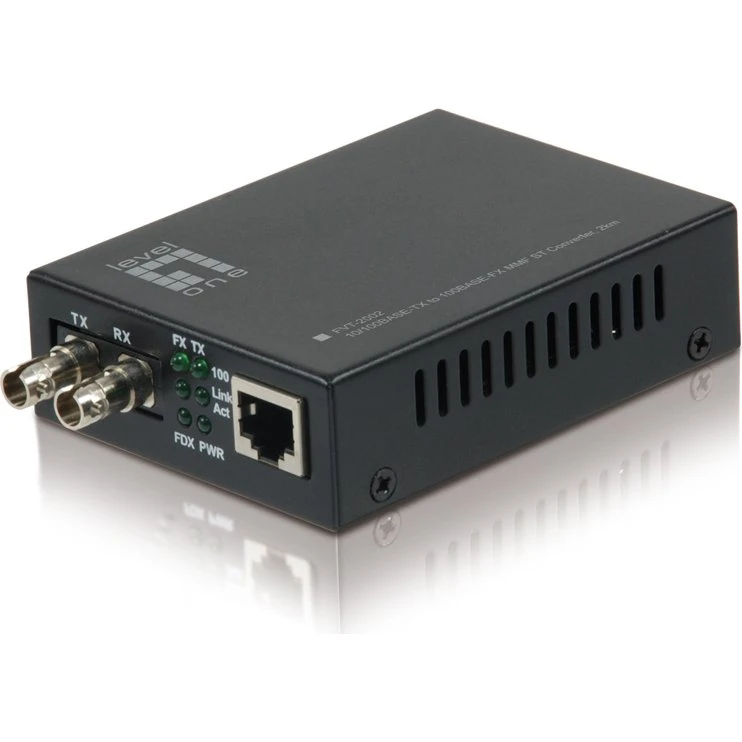 LevelOne FVT-2002 Fast Ethernet Fibermedieomformer, 100Mb, 2 km, 1310 nm
