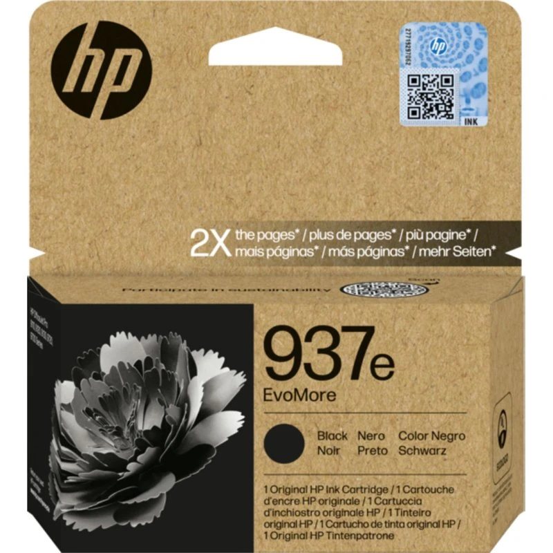 HP 937e EvoMore Sort Blækpatron 4S6W9NE