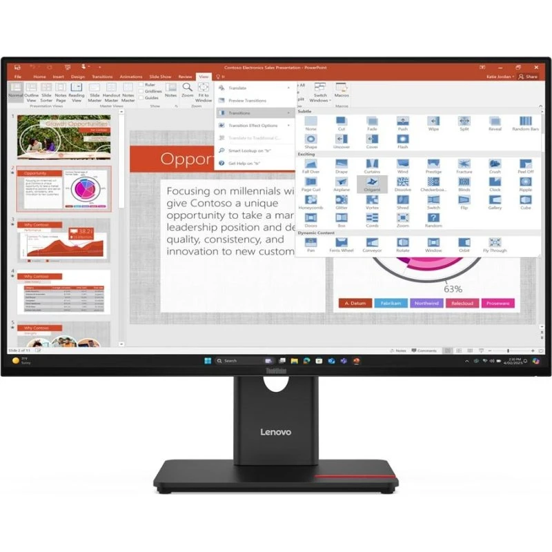 Lenovo ThinkVision T27-40 27" Full HD 120Hz IPS USB-C