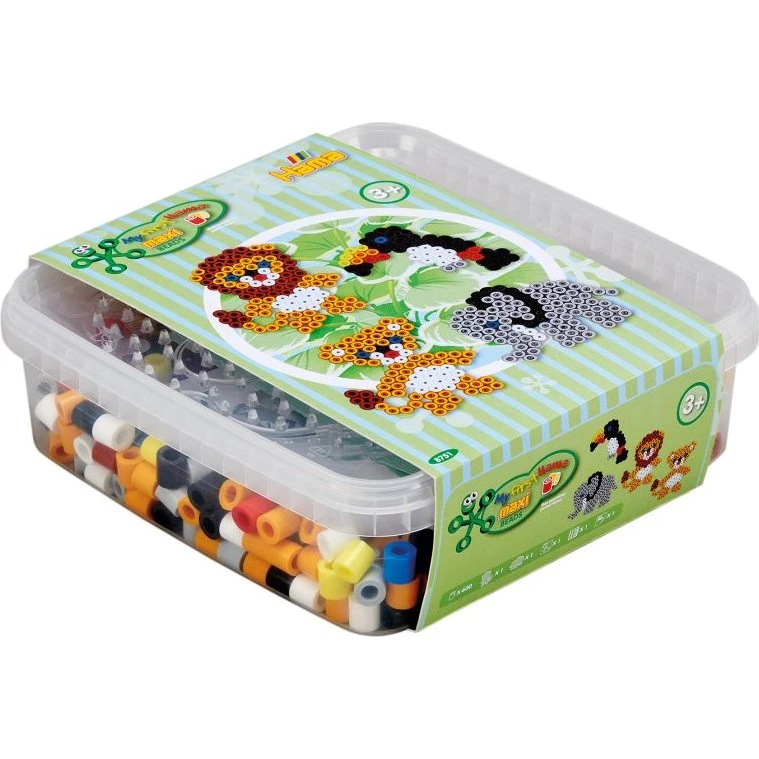 Hama Maxi Perler & Plader - Safari Dyr, 600 stk