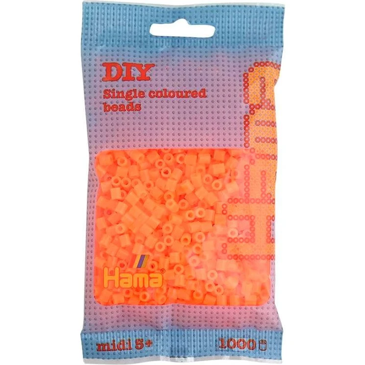 Hama Midi Perler Neon Orange 1000 stk