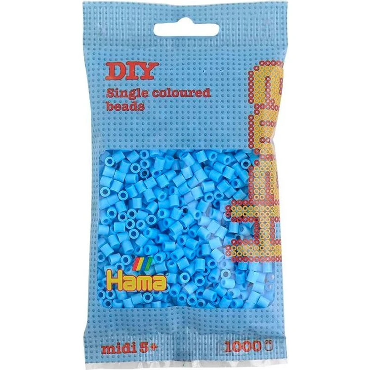 Hama Midi Perler 1000 stk Pastel Blå
