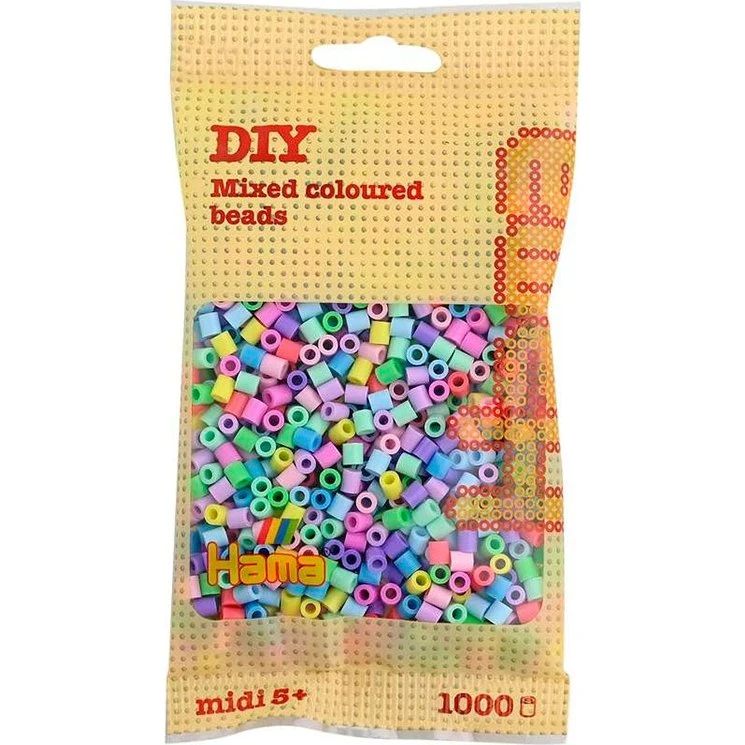 Hama Midi Perler 1000 stk Pastel Mix