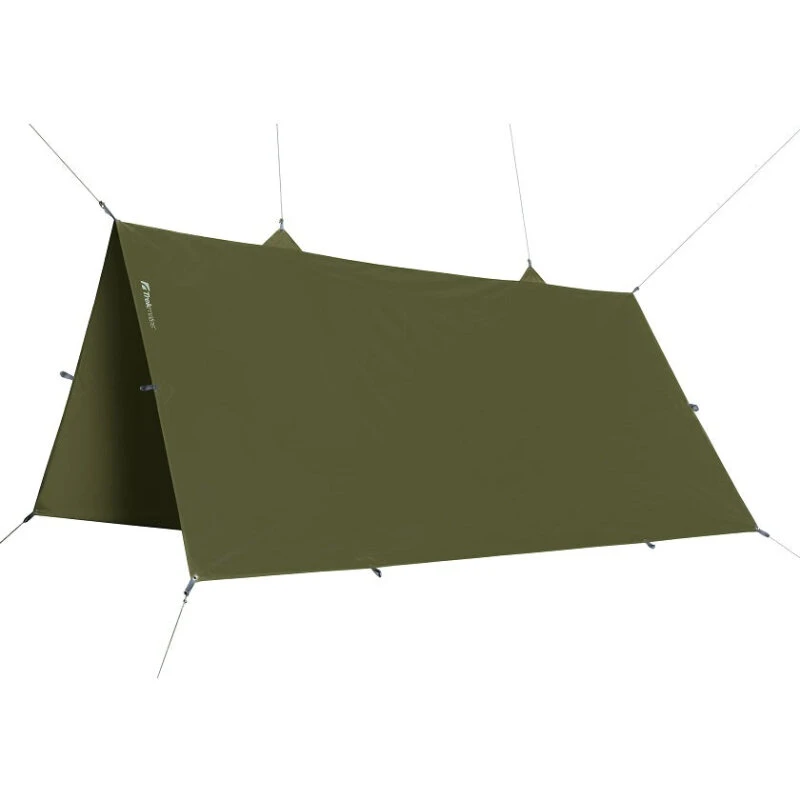 Trekmates Square Tarp 280x280 Oliven – 68D PU, 600 g