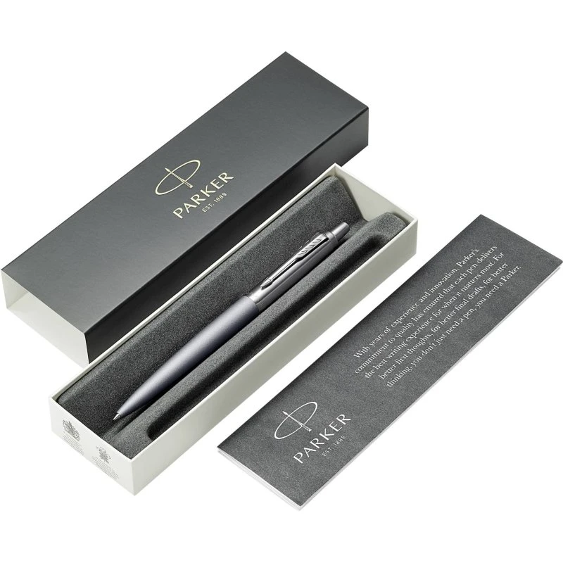 Parker Jotter XL Kuglepen, Alexandra Matgrå, Medium Spids, Blå Blæk