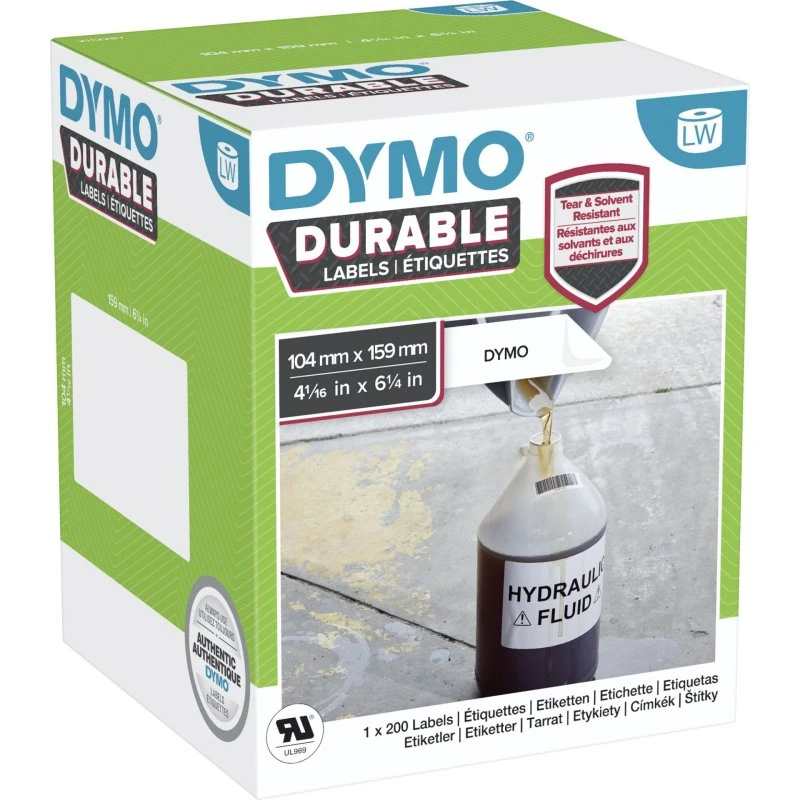 DYMO LabelWriter Durable 104x159mm, 200 stk