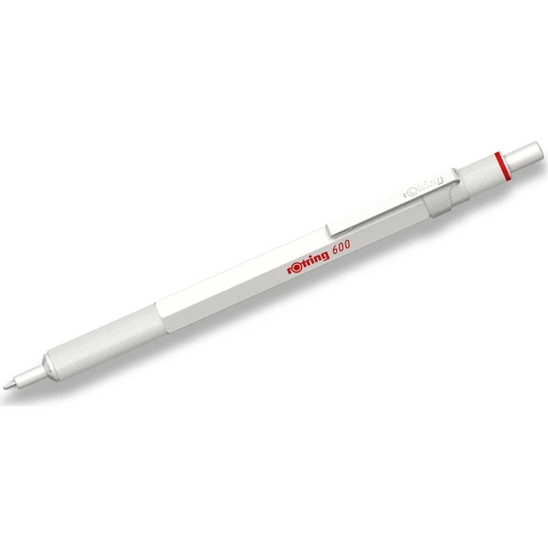 Rotring 600 Kuglepen Mellemspids, Sort Blæk, Perlehvid Tønde