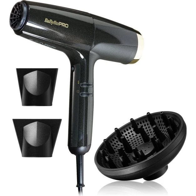 BaByliss PRO Falco Hårtørrer 2000W Sort/Guld