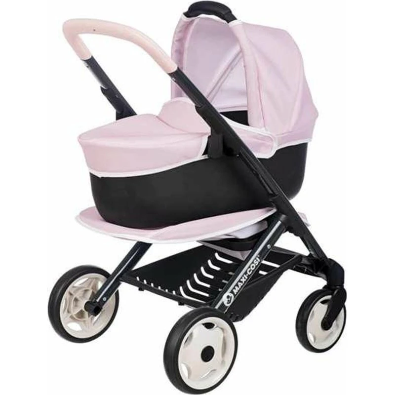 Smoby Babydukke med Maxi Cosi Barnevogn, Rosa