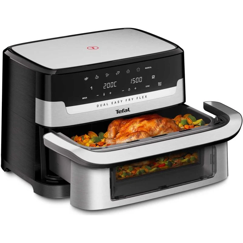 Tefal Dual Easy Fry Flex EY922D 9L Sort