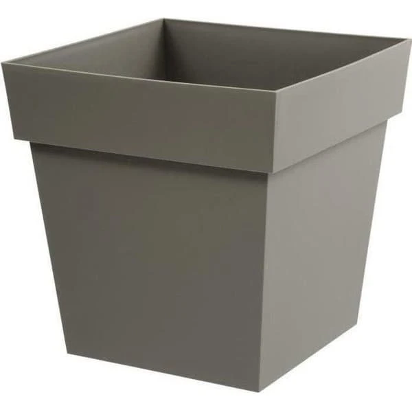 Eda Tuscan Square Flower Pot 39x39x39 cm, 38 l, Taupe
