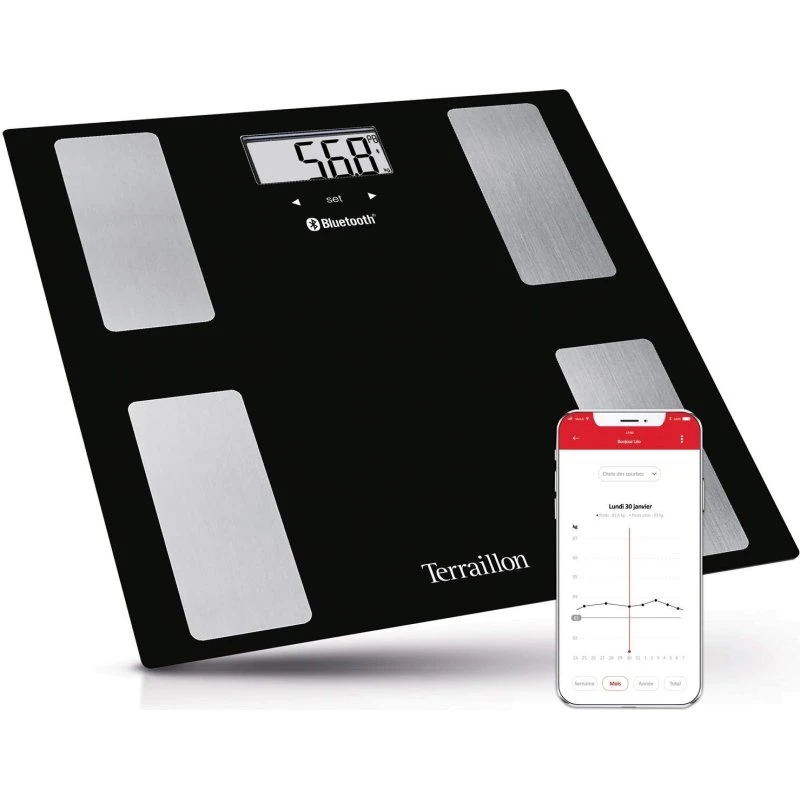 Terraillon Web Coach Move Bluetooth Badevægt, 180 kg