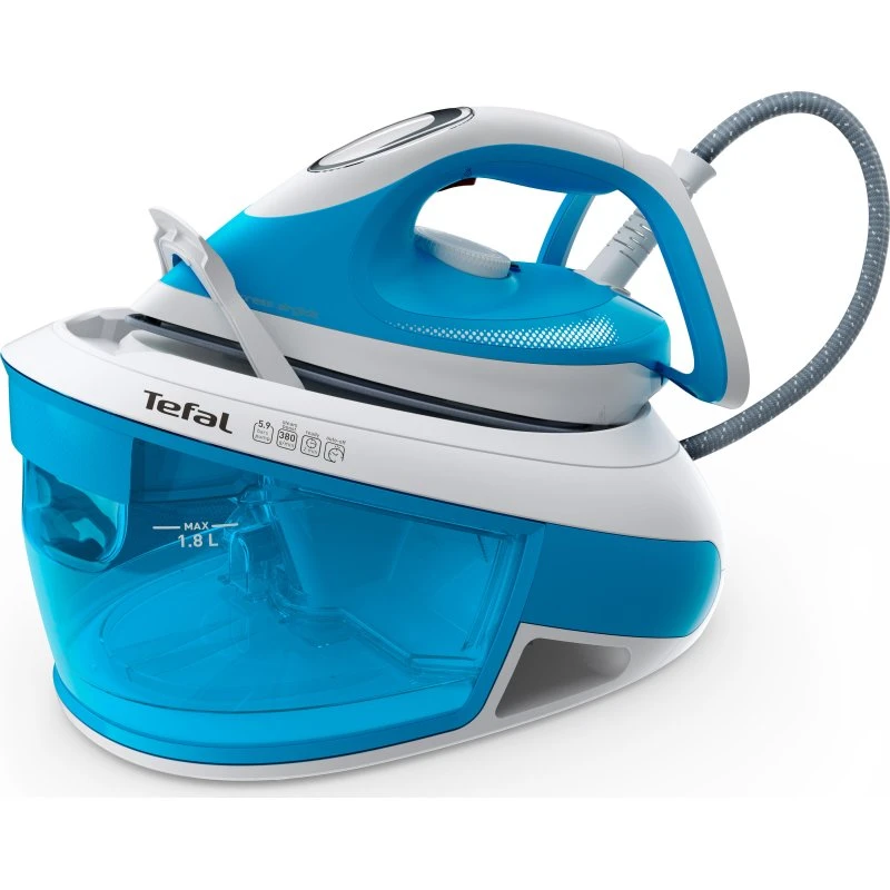 Tefal SV8002 Express Airglide Dampstrygejern 1,8L 2800W Blå Hvid