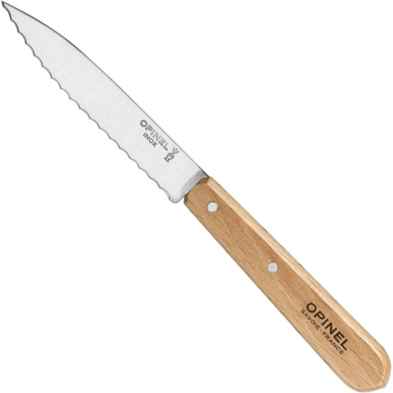Opinel Urtekniv Tandet Lige 10 cm i Bøg