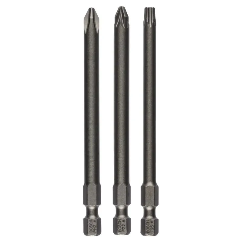 Bosch Bitsæt PH2/PZ2/T25 89mm 3 Stk - 2607001767