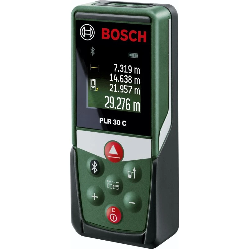 Bosch PLR 30 C Laserafstandsmåler, 30 m, Grøn, Batterier Medfølger