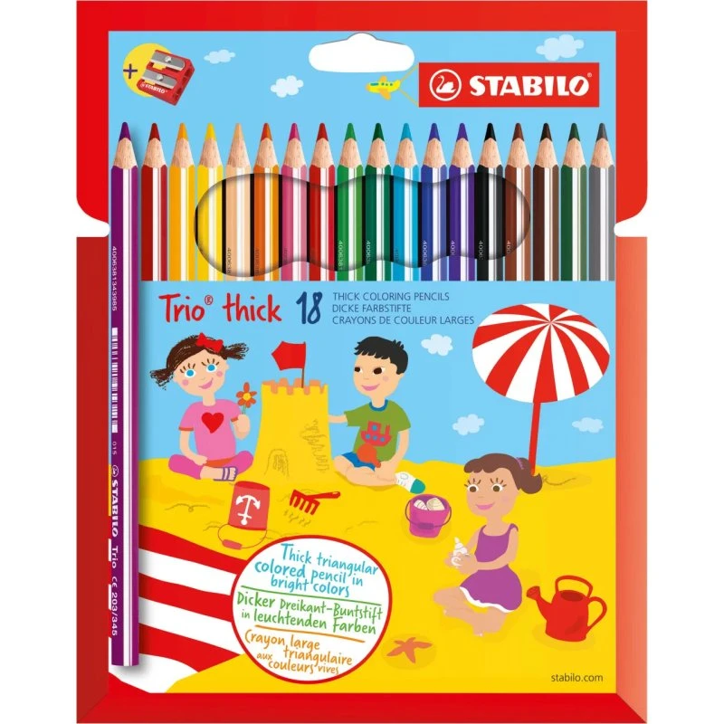 Stabilo Trio Thick Farveblyanter 18 Farver