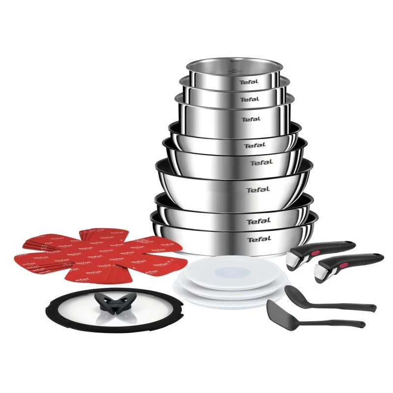 Tefal Ingenio L897SJ04 20-delsgrydesæt, sort
