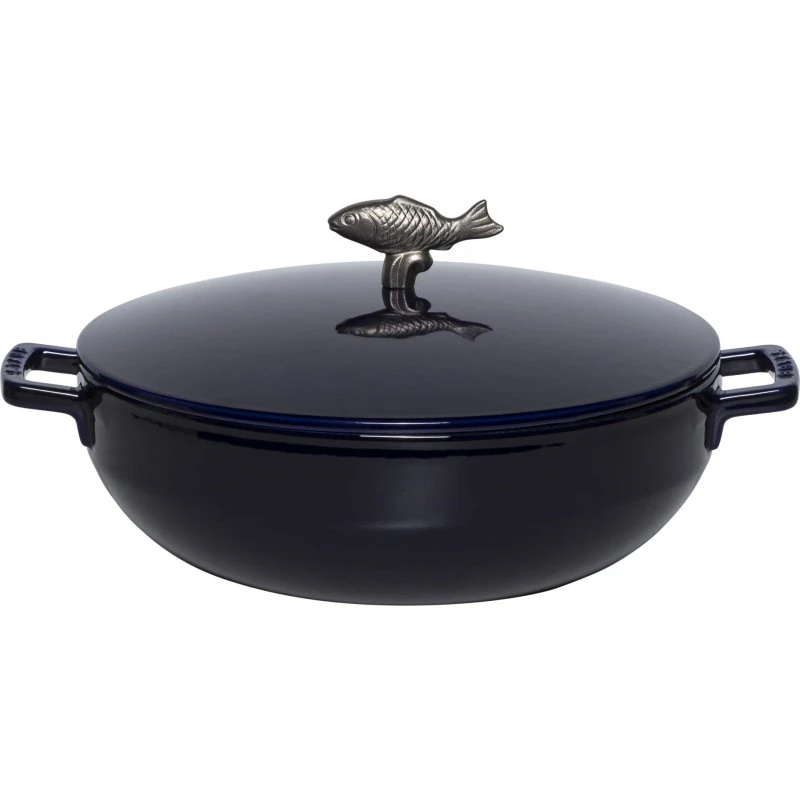Staub Bouillabaisse Gryde 28cm, Støbejern, Blå