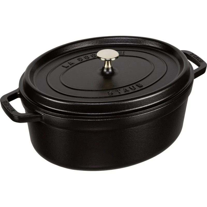 Staub La Cocotte Støbejernsgryde 5,5 L, 31 cm, Oval, Sort