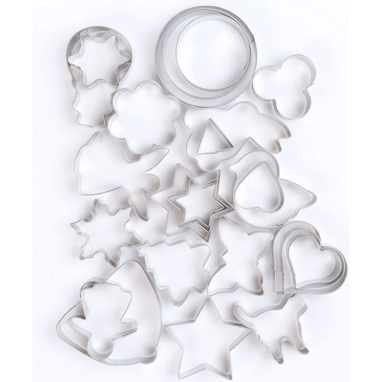 Royal Series udstiksforme 25 stk. – rustfrit stål, assorterede figurer