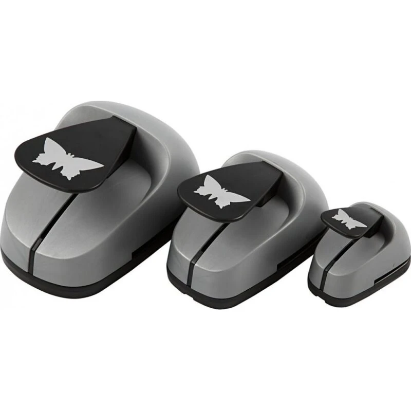 Butterfly lag-på-lag stansejern, sommerfugl 25+49+75 mm (3 stk)