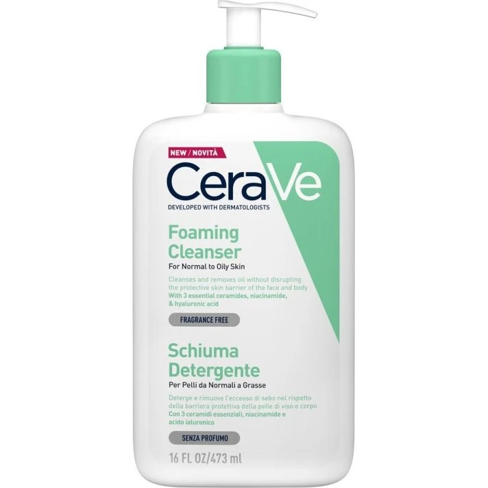 CeraVe Ansigtsrens Gel Skum 473 ml Normal/Fedtet Hud
