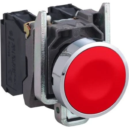 Schneider Electric Tryk Komplet Plan Rød 1xNC XB4BA42